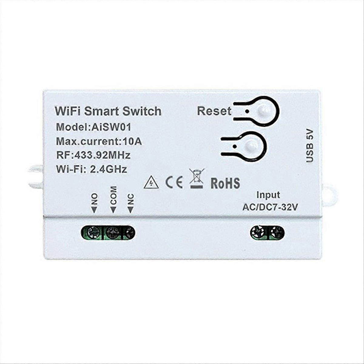Wlan-hausautomatisierungsmodul Mit Integriertem 7-32v-timer Und Intelligenter Wlan- + Rf433-fernbedienung