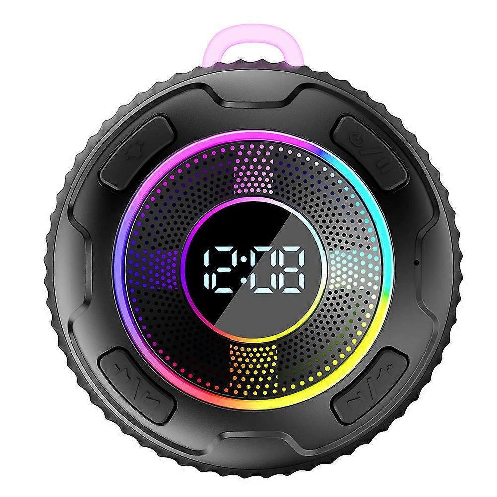 S5 Kabelloser Lautsprecher, Ipx7 Wasserdicht, Integriertes Mikrofon, 10 Stunden Akkulaufzeit, Bluetooth, Subwoofer, Schwarz