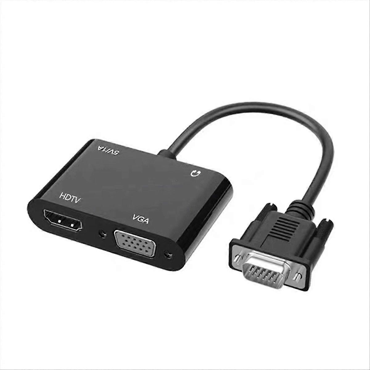 Vga Zu Hdtv + Vga-konverter Zum Anschluss Eines Computers An Einen Monitor Und Einen Dual-screen-fernseher