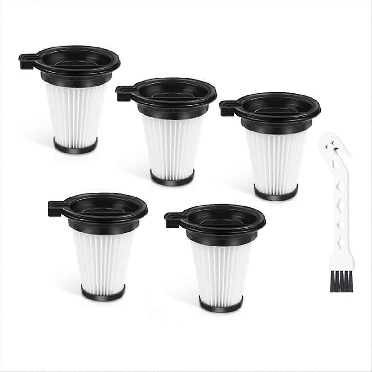 Packung Mit 5 Ersatz-hepa-filtern Für Staubsauger, Hocheffizienter Filter Mit 1 Bürste.