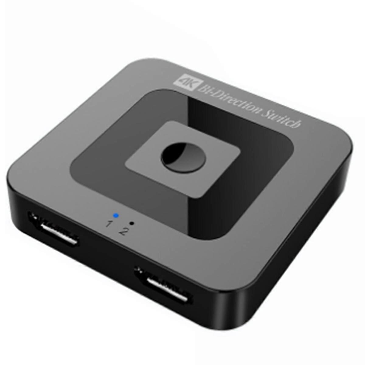 4k 60hz Bidirektionaler Umschalter Mit 2 Eingängen/1 Ausgang Für Fernseher, Kabelfernsehen, Monitor Und 2.1-projektor