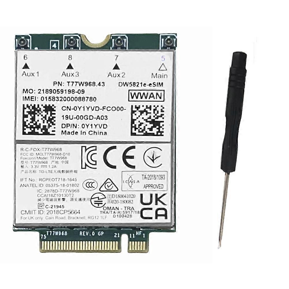 4g Lte E-sim-modul T77w968 Dw5821 Und Cat16 1 Gbit/s Fdd-lte Tdd-lte, 4g E-sim-karten-kit Für Dell 5420, 5424, 7424 Und 7400