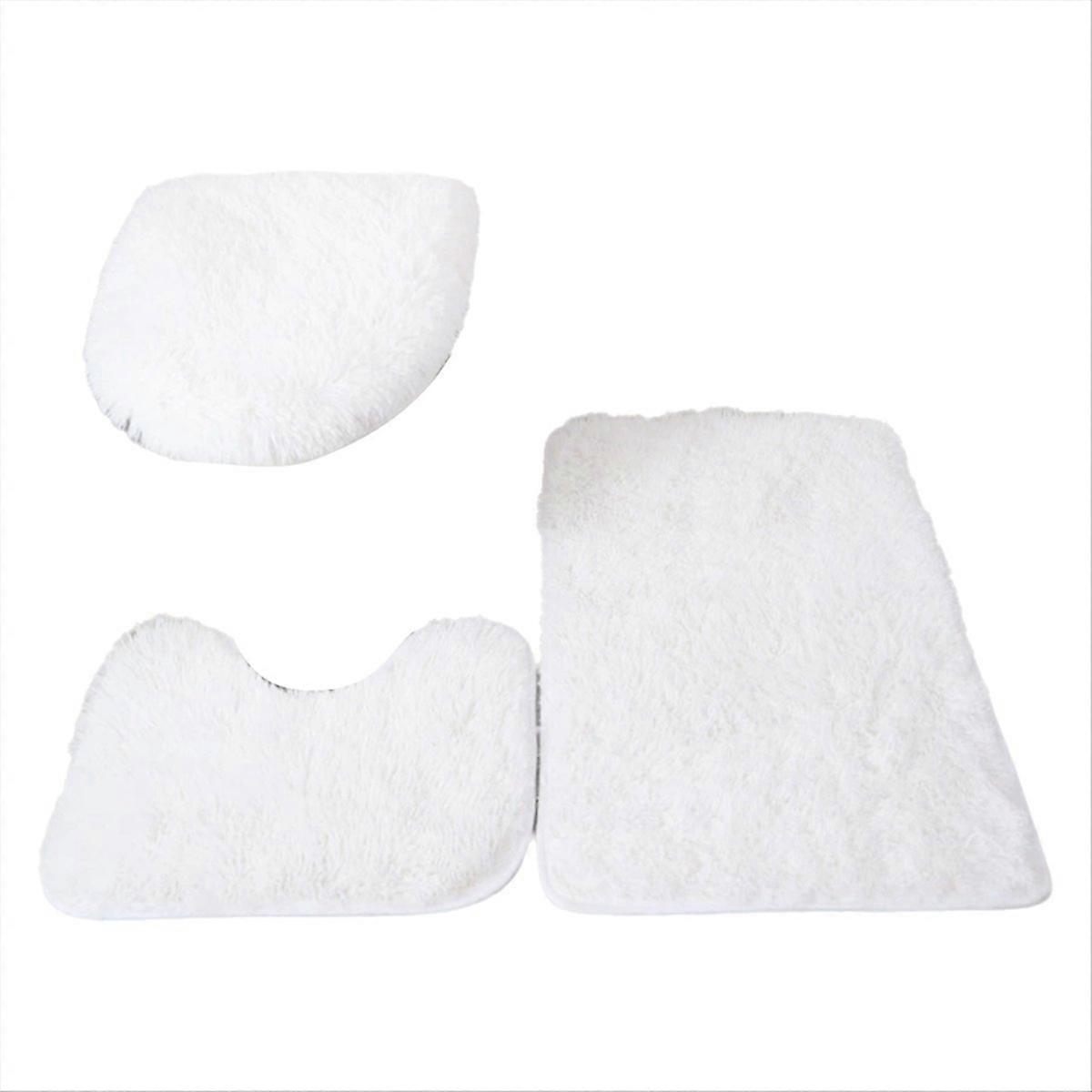 3-teiliges Badematten-set Mit Wc-sitzbezug, Duschmatte Und Rutschfester, Saugfähiger Badematte Für Bad Und Badewanne. Dekorative Badewannenverzierung.