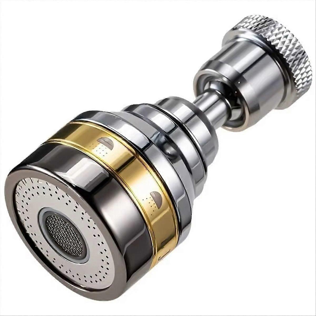 360° Drehbarer Messing-küchenarmatur-luftsprudler Mit Spritzschutzverlängerung, Auslauf Mit Luftsprudler Und Druckverstärker.