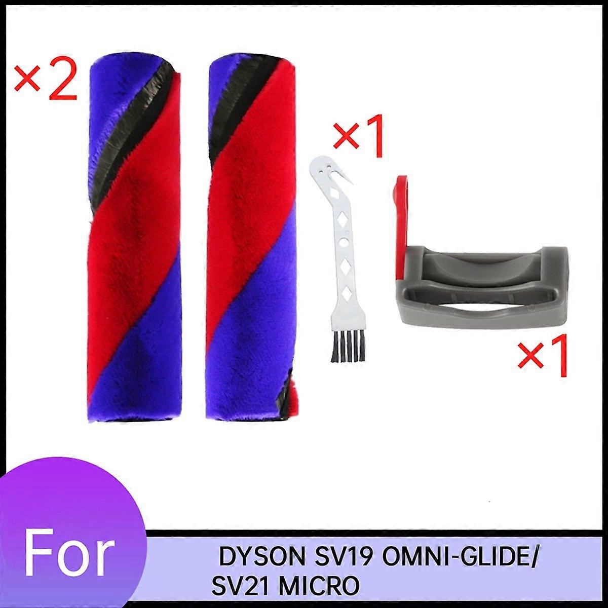 Set Mit 2 Hauptbürsten + Schaltersperre Für Staubsauger Sv19 Omni-glide/sv21 Micro, Weiche Samt-doppelwalzenbürste