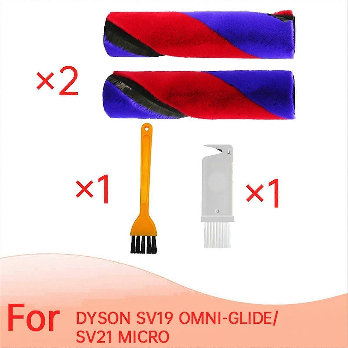 Set Mit 2 Ersatz-hauptbürsten Für Den Staubsauger Sv19 Omni-glide/sv21 Micro: Doppelwalzenbürste Aus Weichem Samt.
