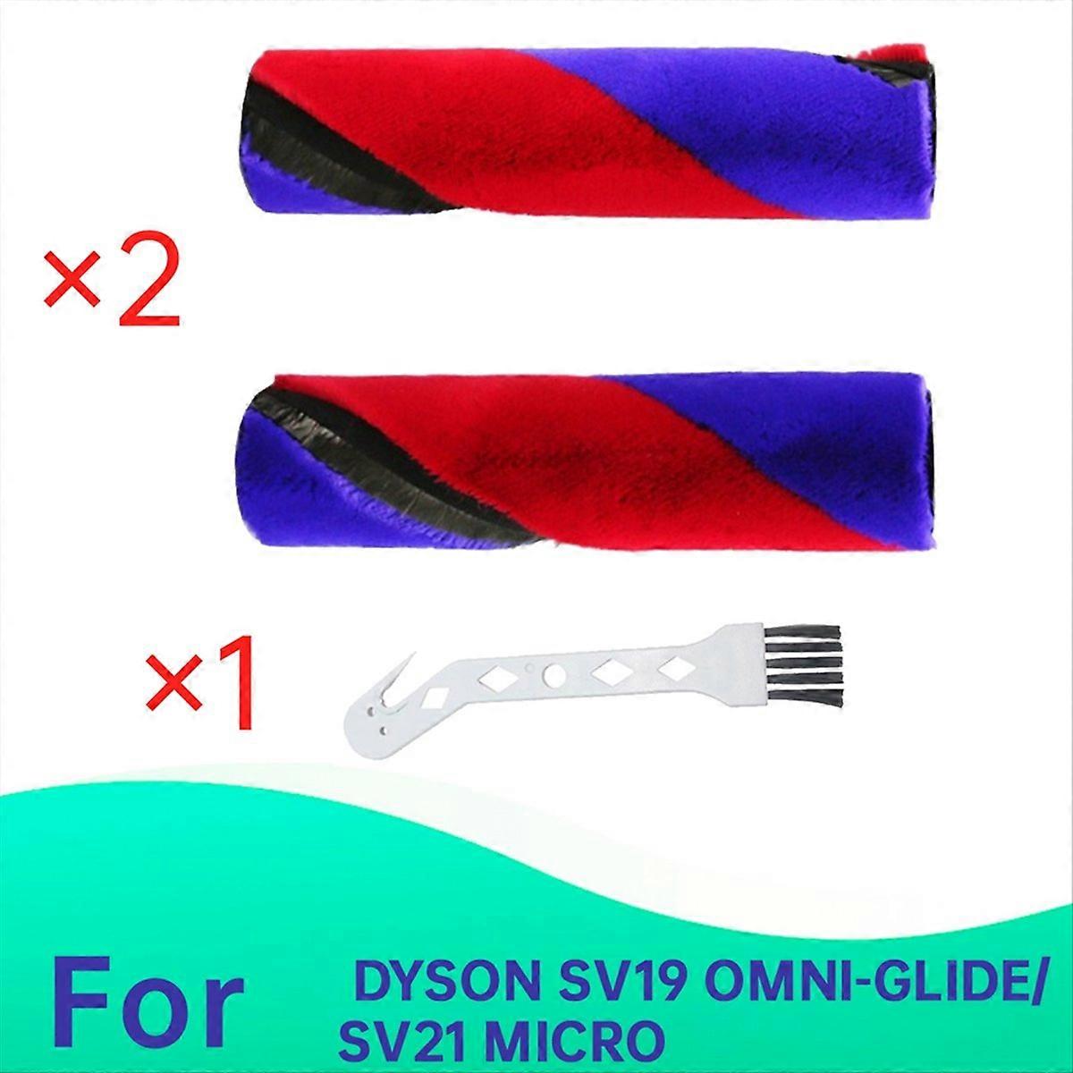 Set Mit 2 Walzenbürsten Für Sv19 Omni-glide/sv21 Micro Staubsauger: Doppelwalzenbürste Aus Weichem Samt.