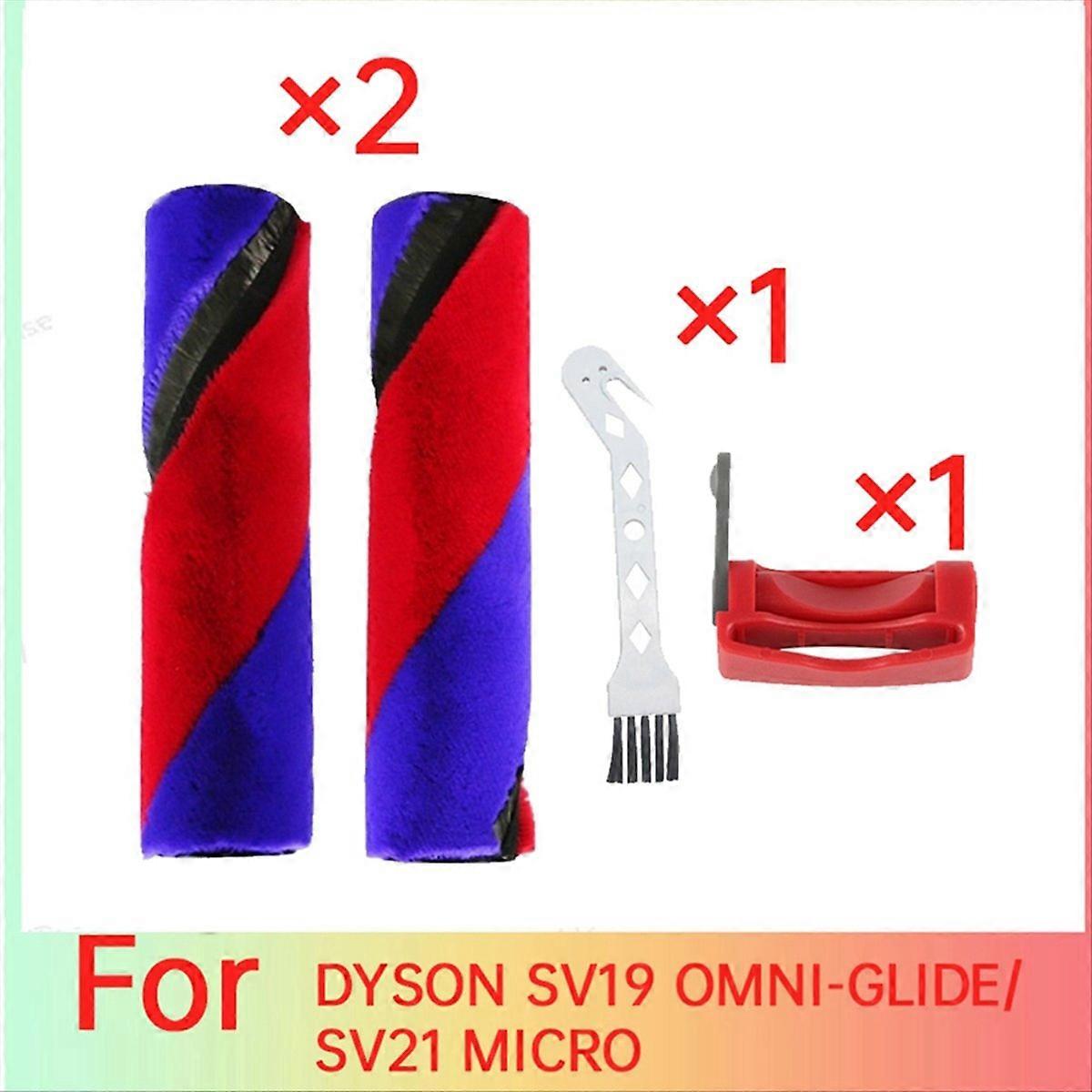 2-teiliges Walzenbürsten-set + Verriegelungsmechanismus Für Staubsauger Sv19 Omni-glide/sv21 Micro – Weiche Samt-doppelwalzenbürste