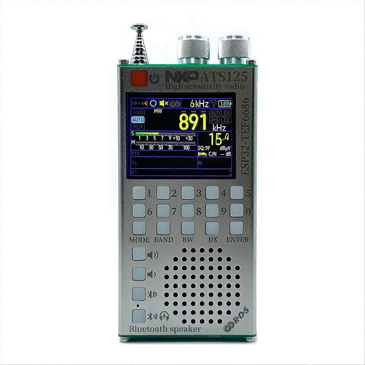 Ats125 Esp32 65–108 Mhz Fm/sw/mw/lw Tragbarer Radioempfänger, Aufgerüstet Mit Nxp Tef6686 Chip, Dual-mode-stereo-bluetooth
