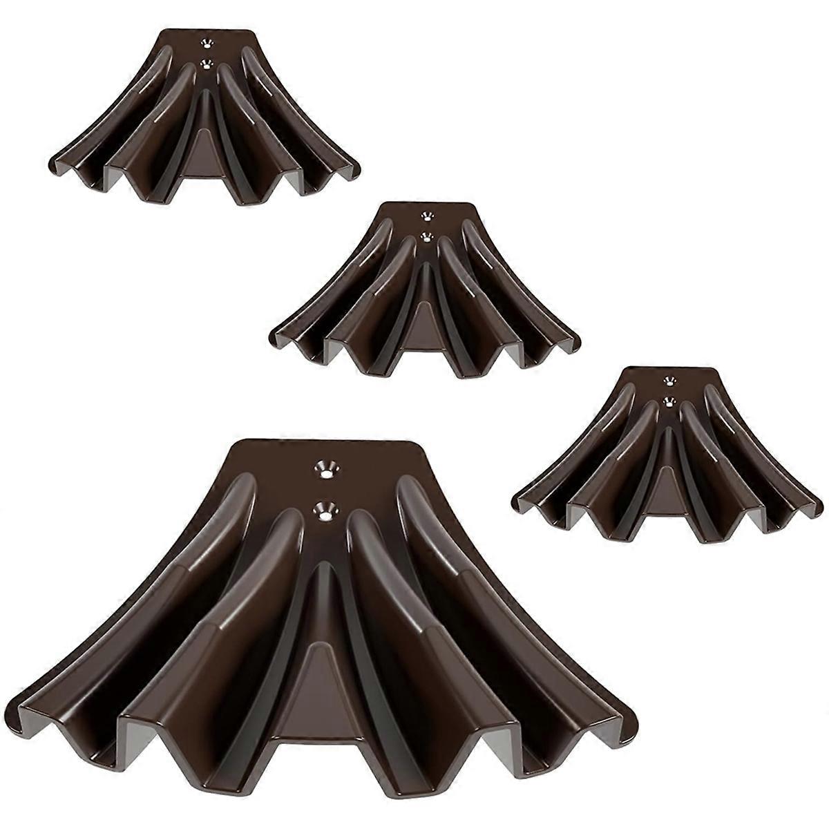 Set Mit 4 Dachrinnen-fallrohrverteilern, Dachrinnen-fallrohrverlängerungen Zur Regenwasserableitung, Brauner Dachrinnendiffusor