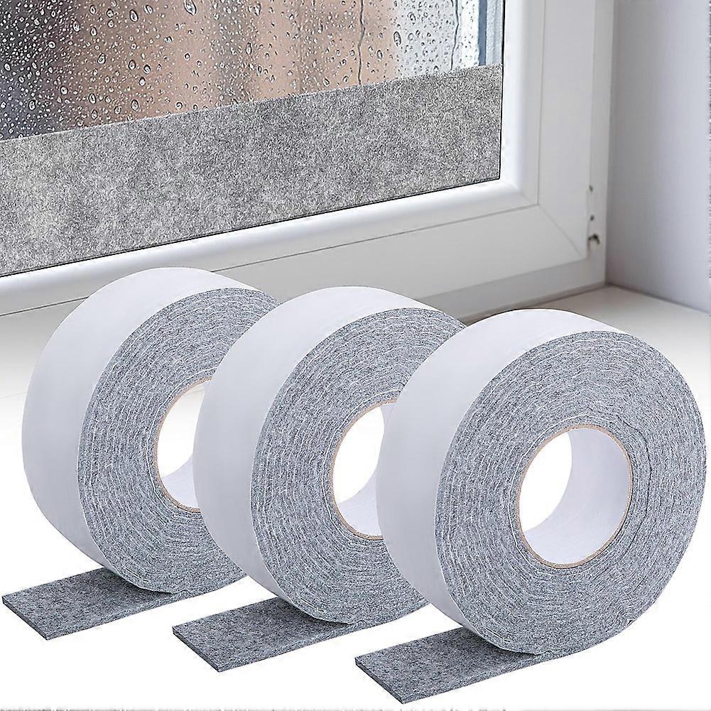 Packung Mit 3 Rollen Kondenswasserabsorbierendem Klebeband Für Fenster, 4,1 M X 3 Cm, 4,5 Mm Dick.