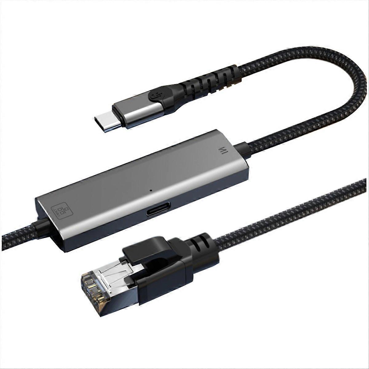 Gigabit-ethernet-adapter (1000 Mbit/s) Typ-c Auf Rj45, Netzwerkkarte, Gigabit-ethernet-konverter (1000 Mbit/s) Pd100w, 3-meter-kabel