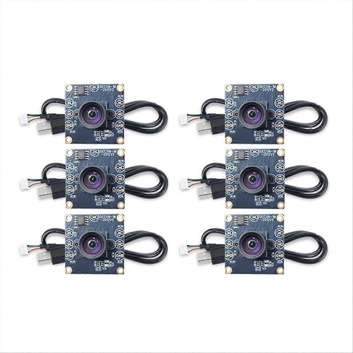 6 X 100° 1mp Ov9732 1280x720 Usb-weitwinkelkameramodule, Treiberloser Manueller Fokus, 2 M Usb-kabel Im Lieferumfang Enthalten, Kompatibel Mit Winxp/7/8/10