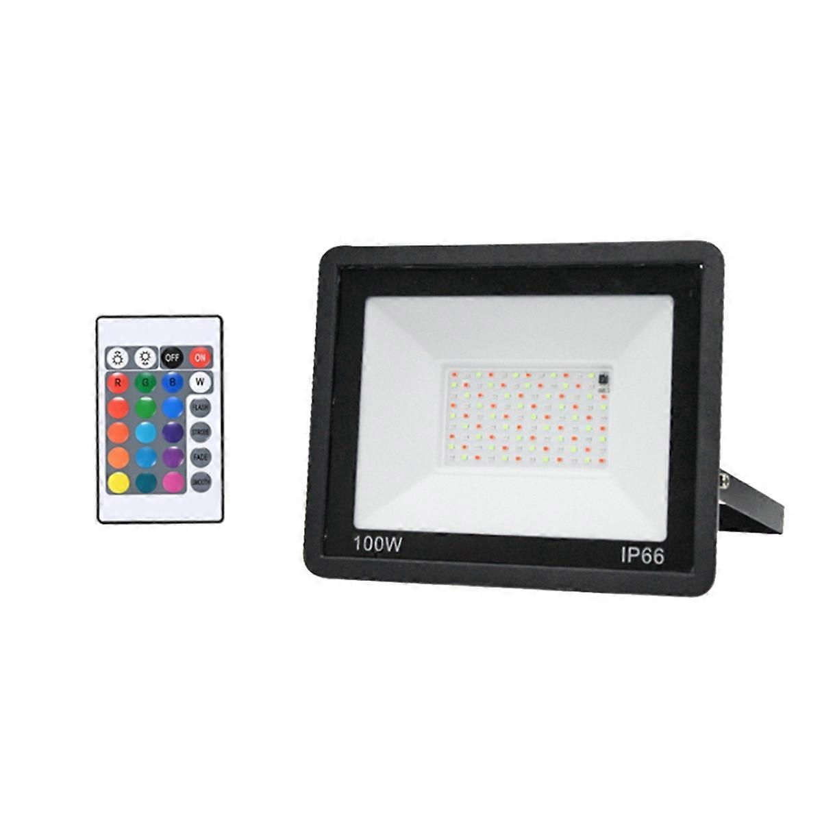 100w Rgb Led-flutlicht Ac100-265v Ip66 Wasserdicht Für Die Außenbeleuchtung Von Gärten, Terrassen Und Höfen