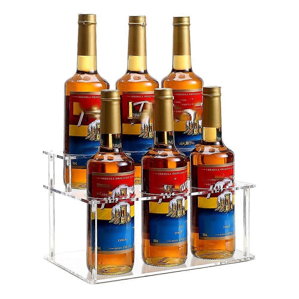 Flaschenhalter Aus Acryl Für Kaffeesirup (für 6 Flaschen), Kaffeebarständer, Weinregal Für Die Küche