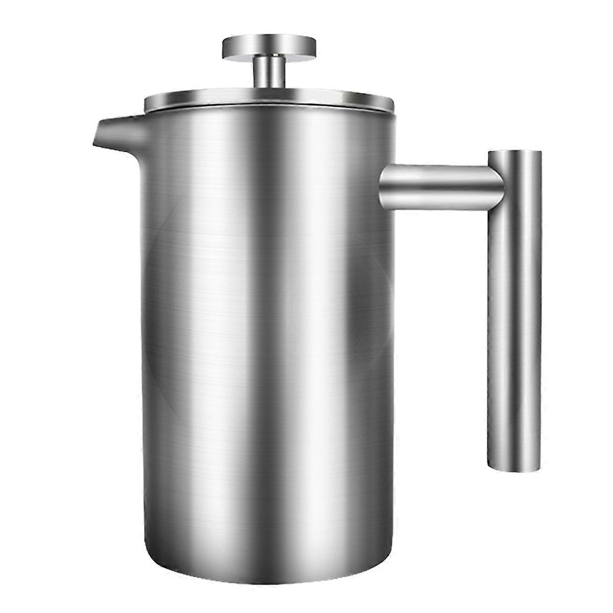 Kaffeemaschine Mit Großem Fassungsvermögen, Doppelwandig, Espressomaschine, French Press, Edelstahl, 350 Ml