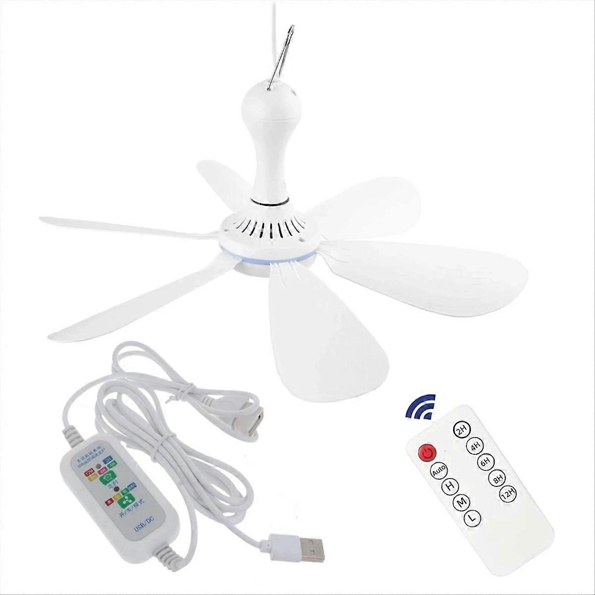 Leiser 6-blatt-deckenventilator, Usb-betrieben Und Mit Fernbedienung