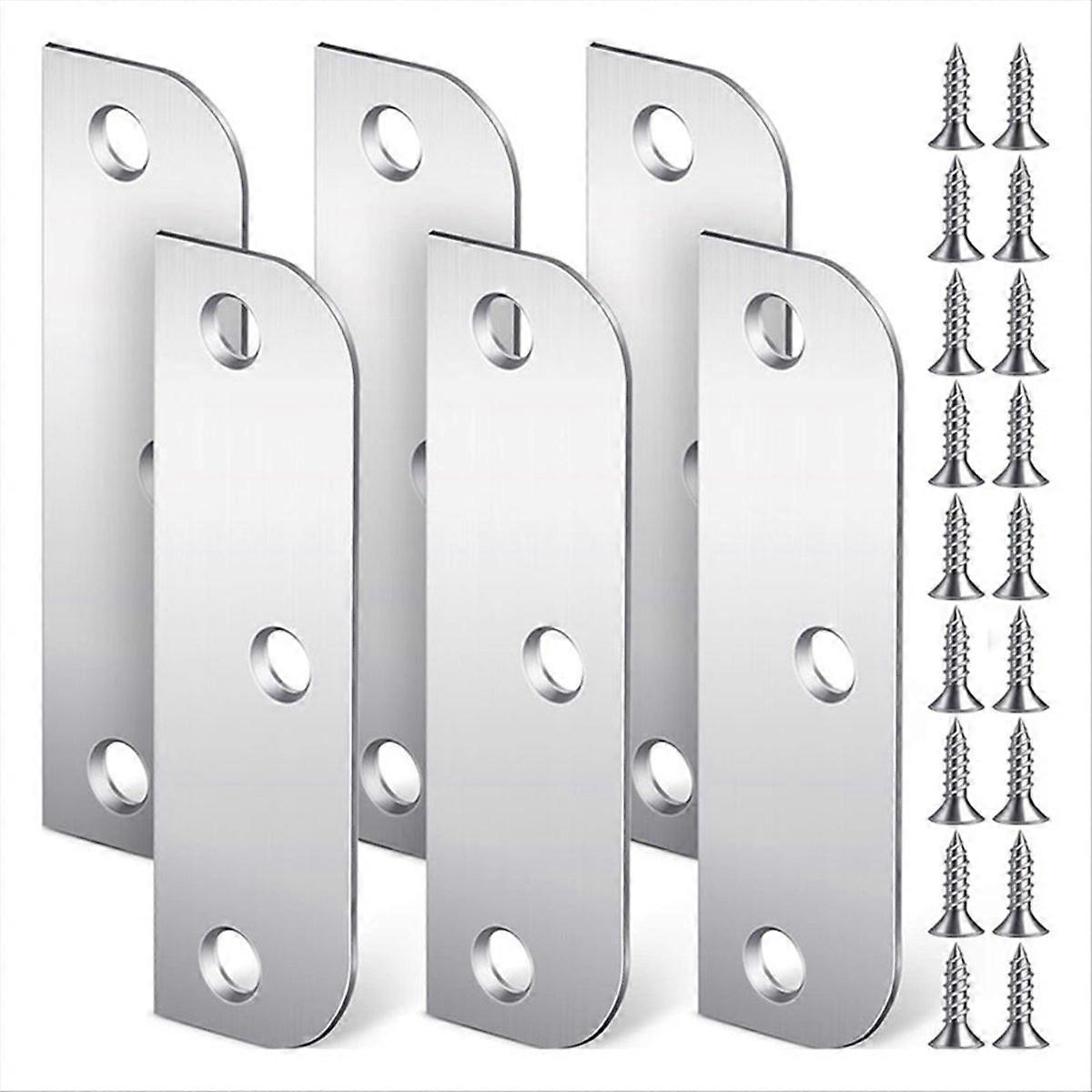 Set Mit 6 Scharnierkeilen (8,9 Cm / 3,5 Zoll) Und Türkantenkeilen (1,6 Cm / 5/8 Zoll), Silberne Türlochabdeckung