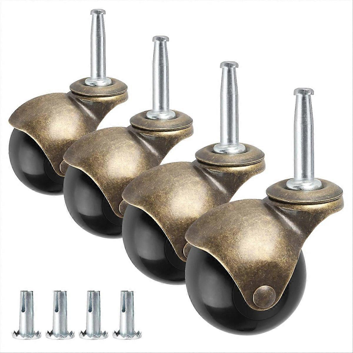 5 Cm (2 Zoll) Kugellager-lenkrollen Mit Aufnahmen, Vintage-stil, Für Möbel, Sofas, Holzstühle, Schränke (4er-set).