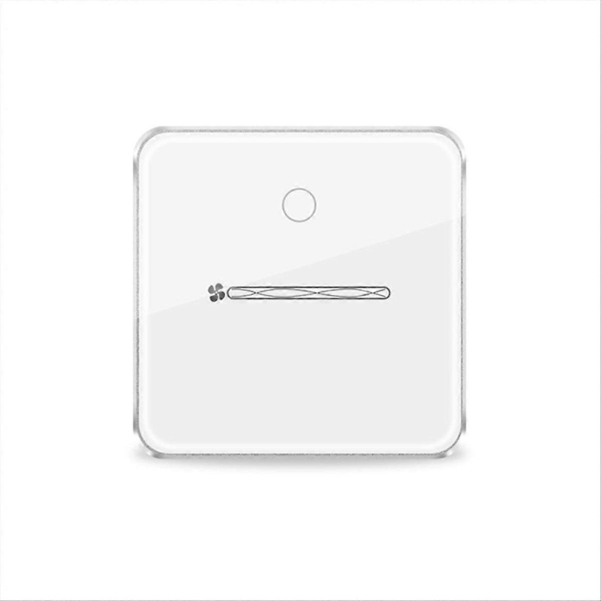 Intelligenter Zigbee-schalter Für Ventilator Und Beleuchtung, 1-fach, Touch-bedienung Mit Schieberegler, Neutrale Ventilatorstufe Erforderlich. Kompatibel Mit Der Tuya B App.