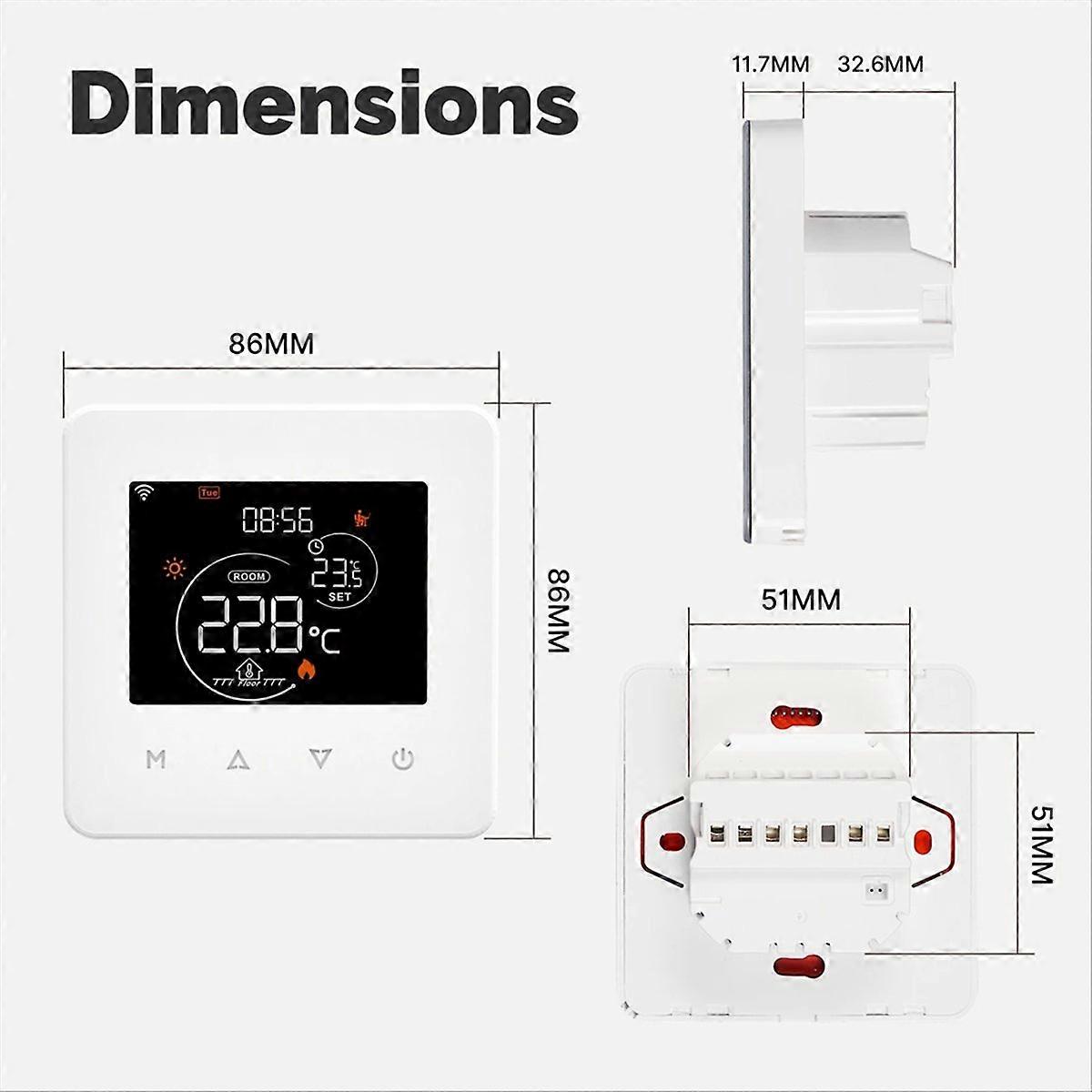 Tuya Wlan-thermostat, Raumtemperaturregler, Wasser/strom A