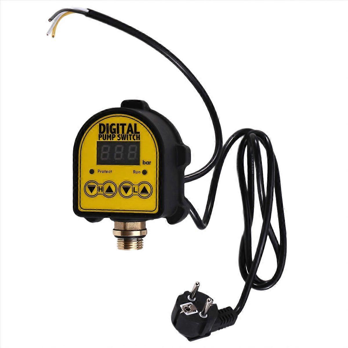 Automatischer Digitaler Druckschalter 0-10 Bar, 1/2 Zoll Schnittstelle, Für 220v Wasser- Oder Ölkompressoren, Eu-stecker.