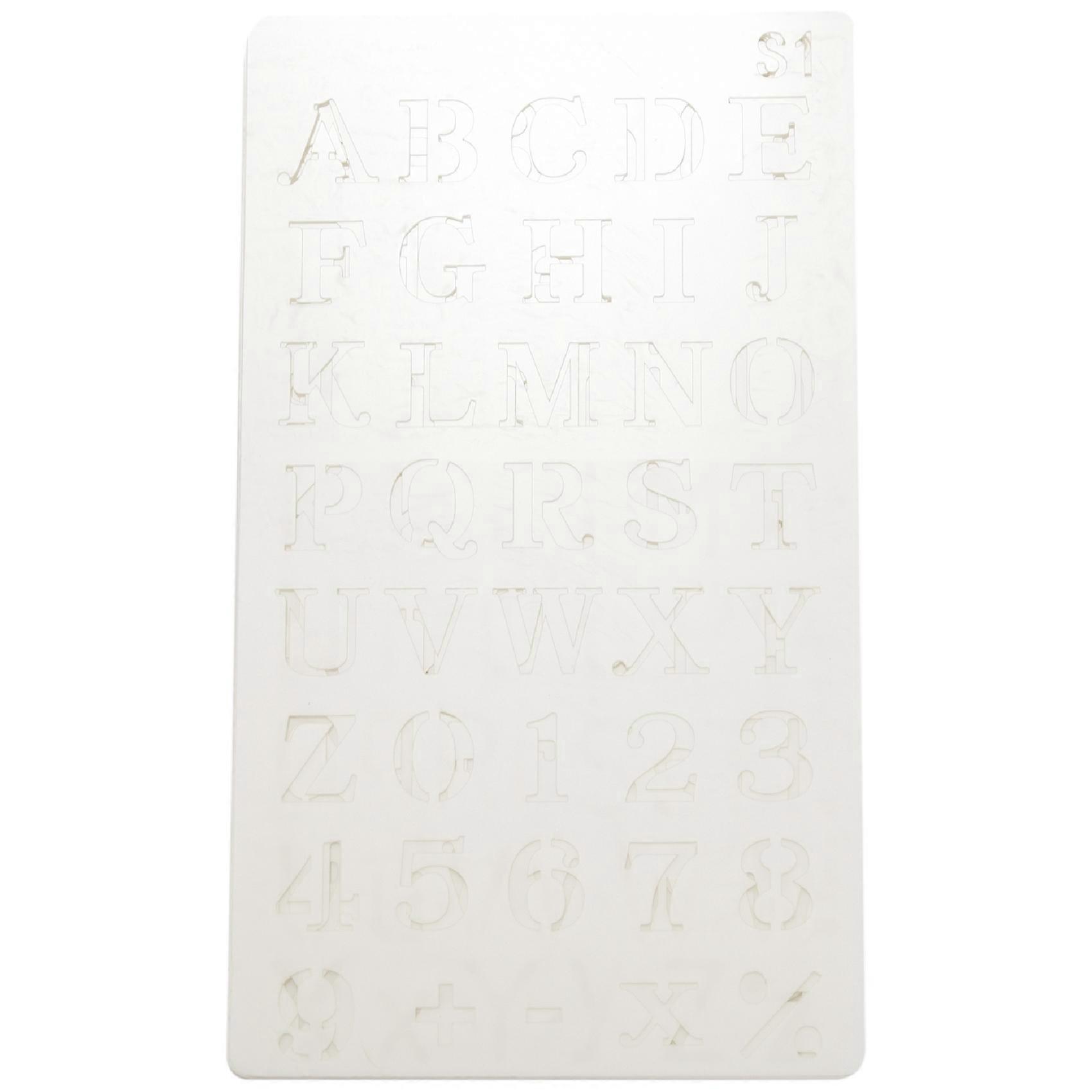 12 Wiederverwendbare Alphabet-schablonen Aus Kunststoff