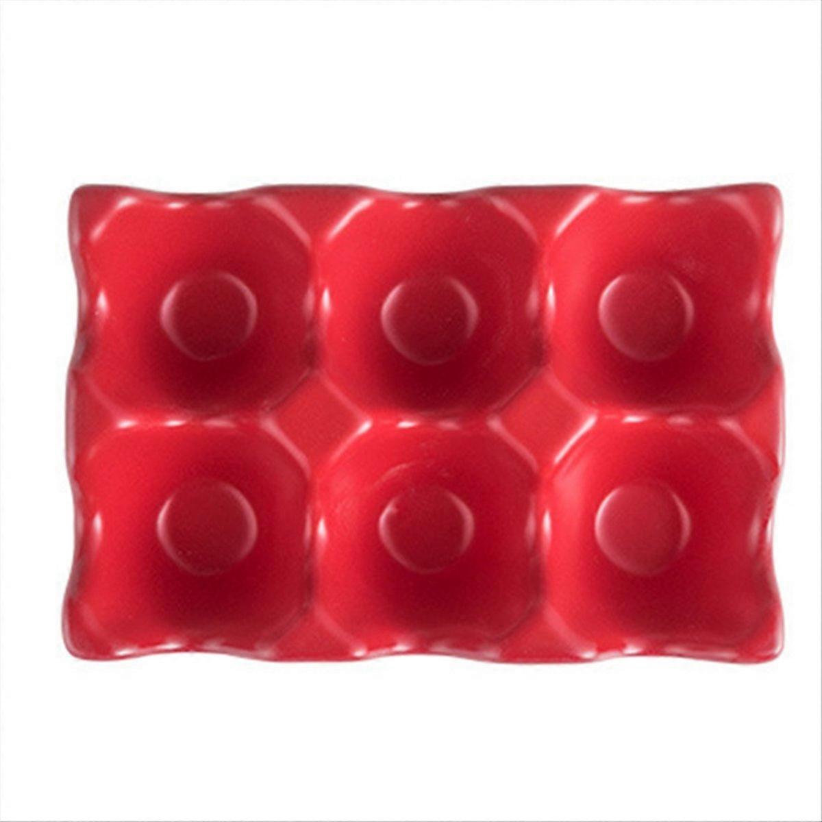 Küchenaccessoires: Eierkarton, Rotes Keramikgeschirr