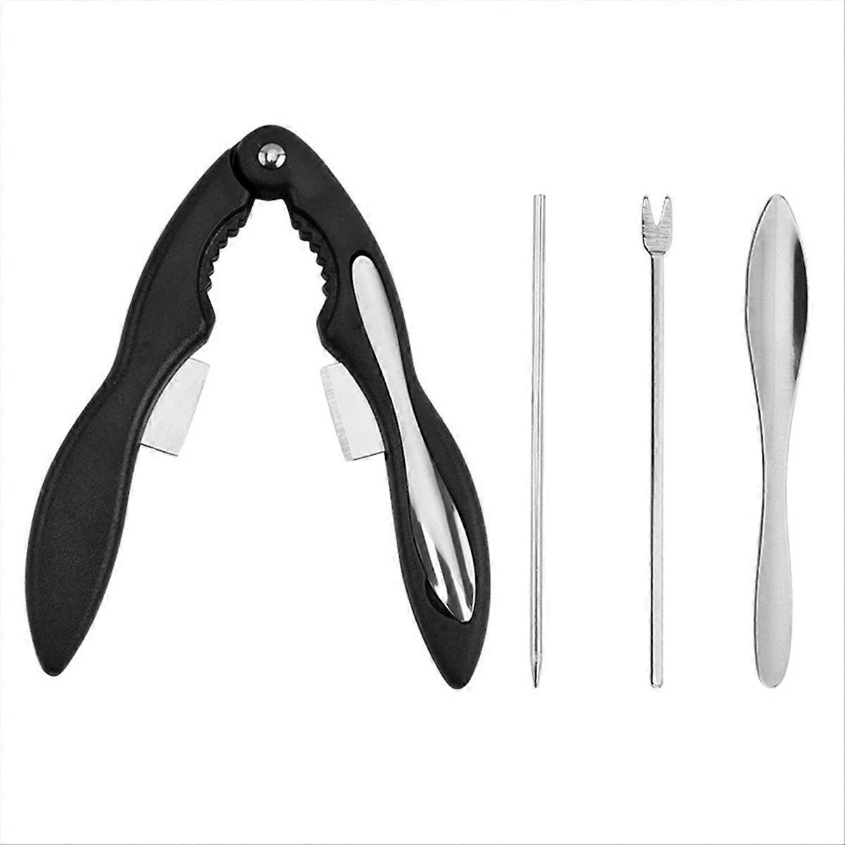 Set Aus 4 Zangen Und Werkzeugen Zum Schälen Von Krabben Und Meeresfrüchten (tragbar).