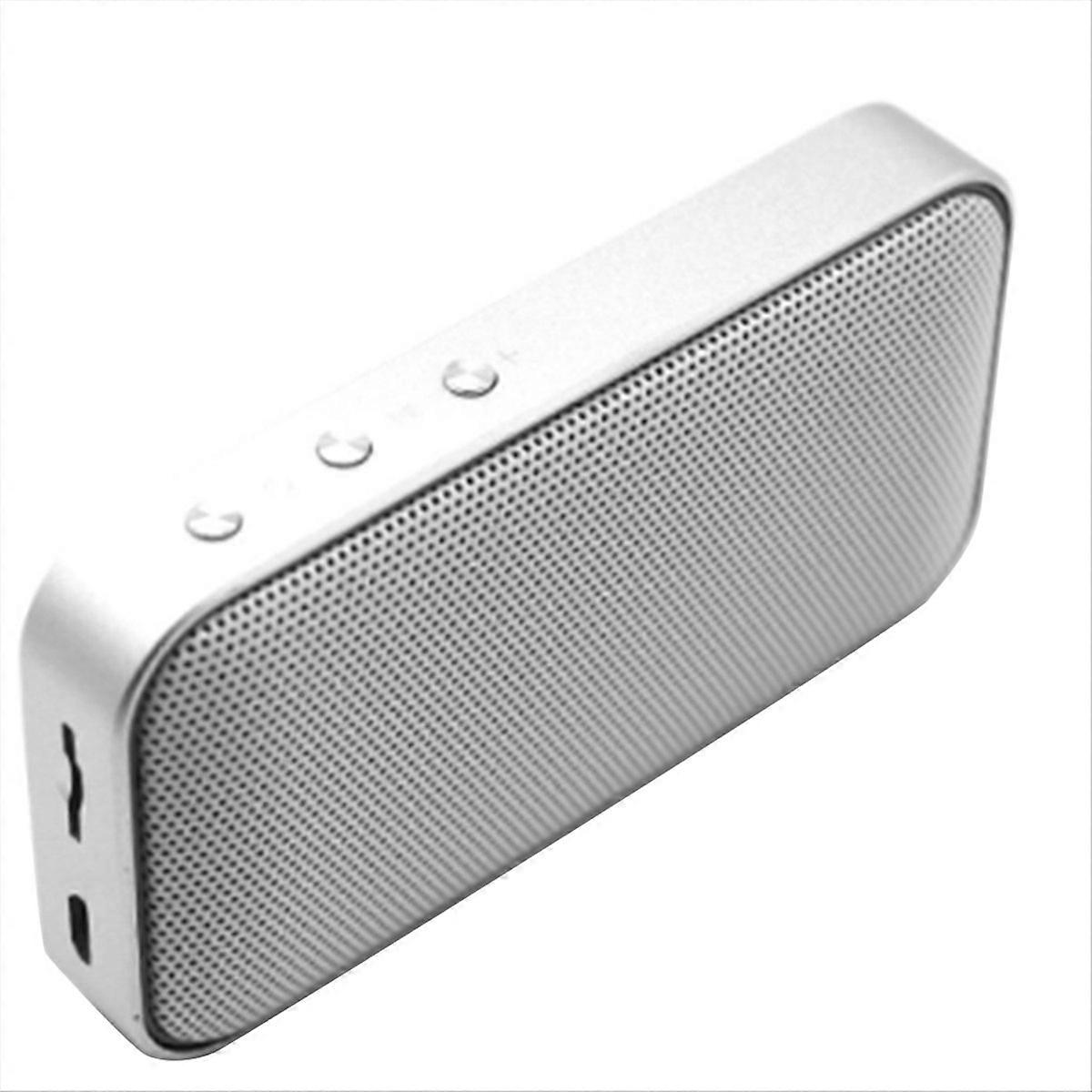 Tragbarer Bluetooth 5.1-lautsprecher Mit Subwoofer, Handschlaufe, Metallgehäuse, Aktiver Drahtloser Klangfunktion, Weiß