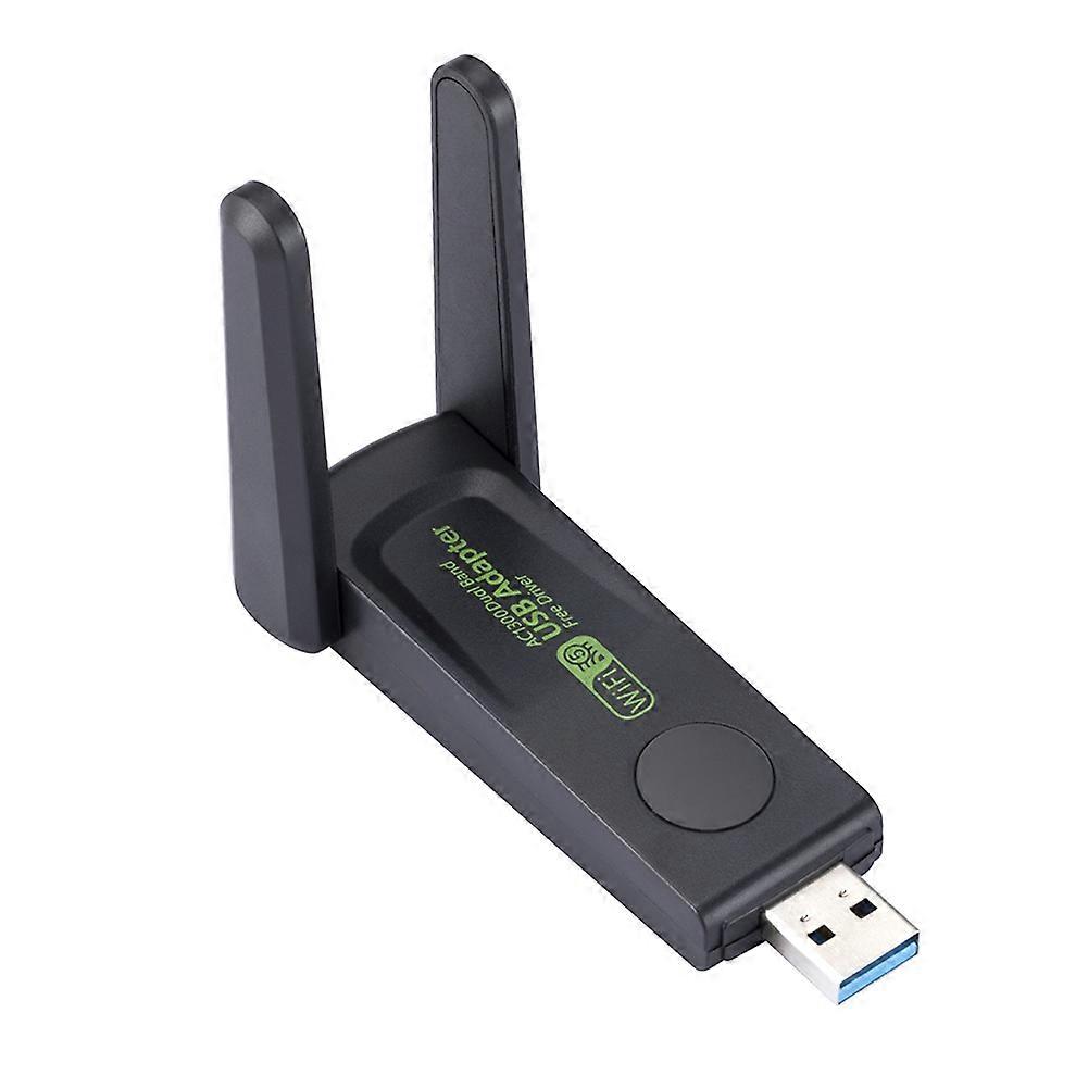 1300 Mbps Dualband 2,4 Ghz/5 Ghz Wi-fi Usb-adapter, 802.11ac Wi-fi-dongle, Leistungsstarke Antenne, Drahtloser Empfänger, Treiberlos.