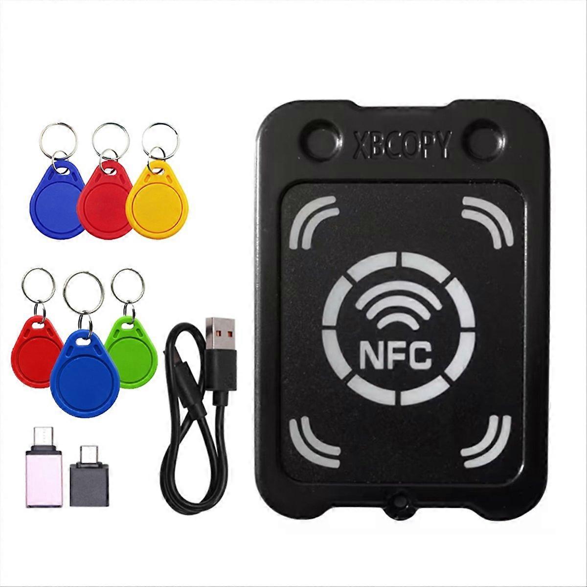 Rfid-smartcard-lesegerät/kopierer + Nfc-schlüsselanhänger Mit 3 Uid/cuid-verschlüsselungsschlüsseln Und 13,56-mhz-integriertem Schaltkreis Zur Rfid-token-duplizierung