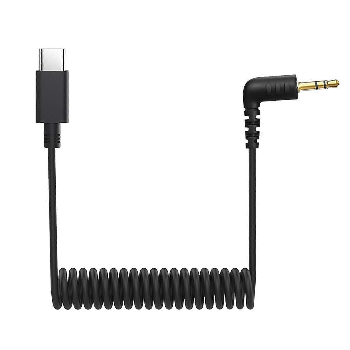 Usb-c-auf-3,5-mm-mikrofonkabel Für Wireless Go Ii, Rechtwinkliger Trs-aux-audioadapter (stecker).