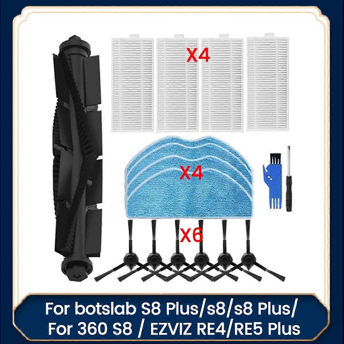 17 Teile Für Den Botslab S8 Plus/s8/s8 Plus Re4/re5 Plus Staubsauger: Ersatzteile Für Hauptbürste, Filter Und Wischmopp.