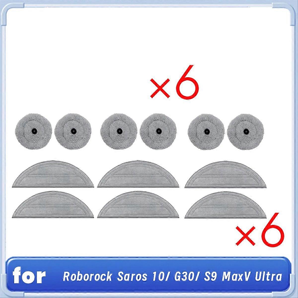 Packung Mit 12 Waschbaren Ersatztüchern Für Saros 10 / G30 / S9 Maxv Ultra Staubsauger