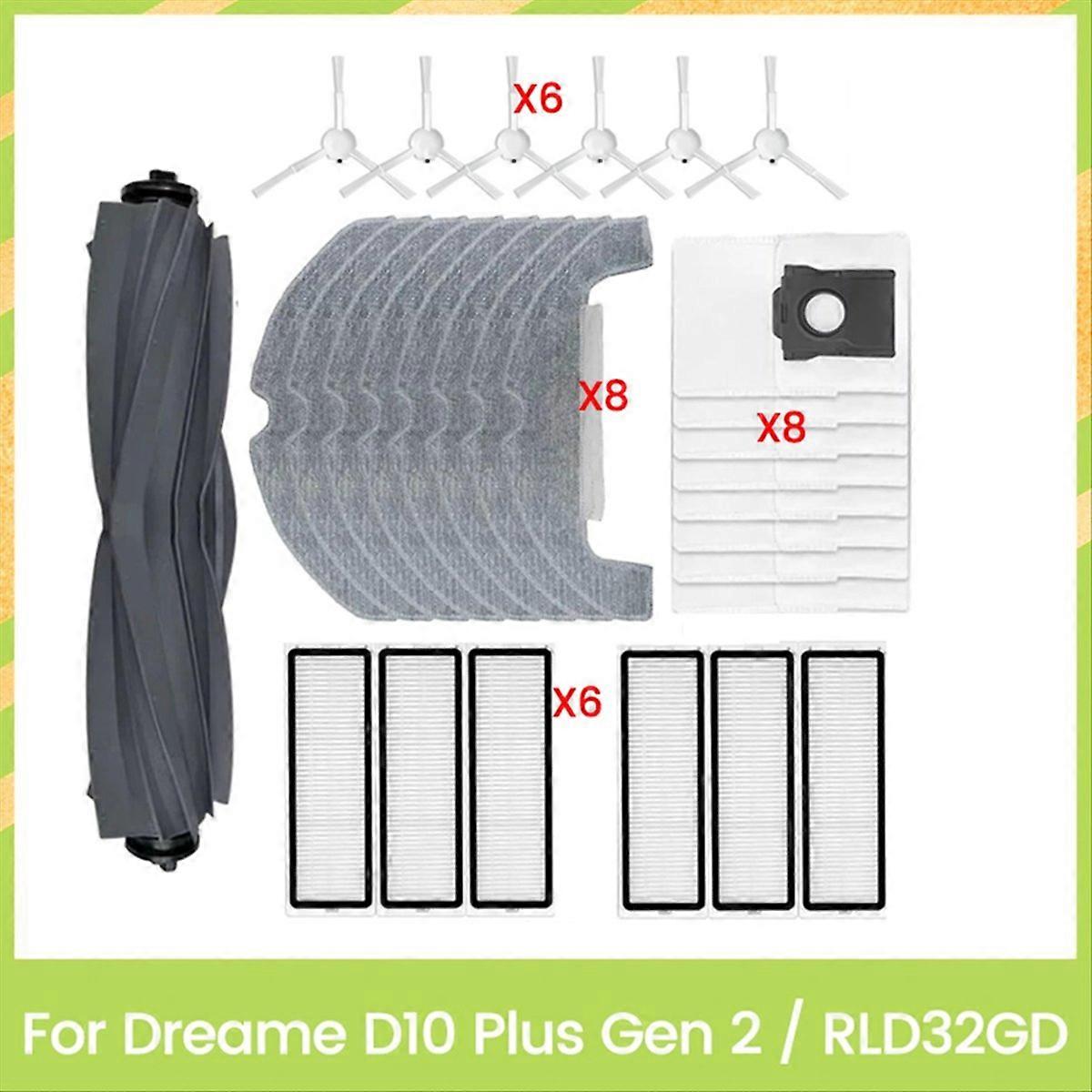 29-teiliges Zubehörset Für Den Staubsauger D10 Plus Gen 2/rld32gd: Hauptbürste, Filter, Staubbeutel Und Reinigungstuch.