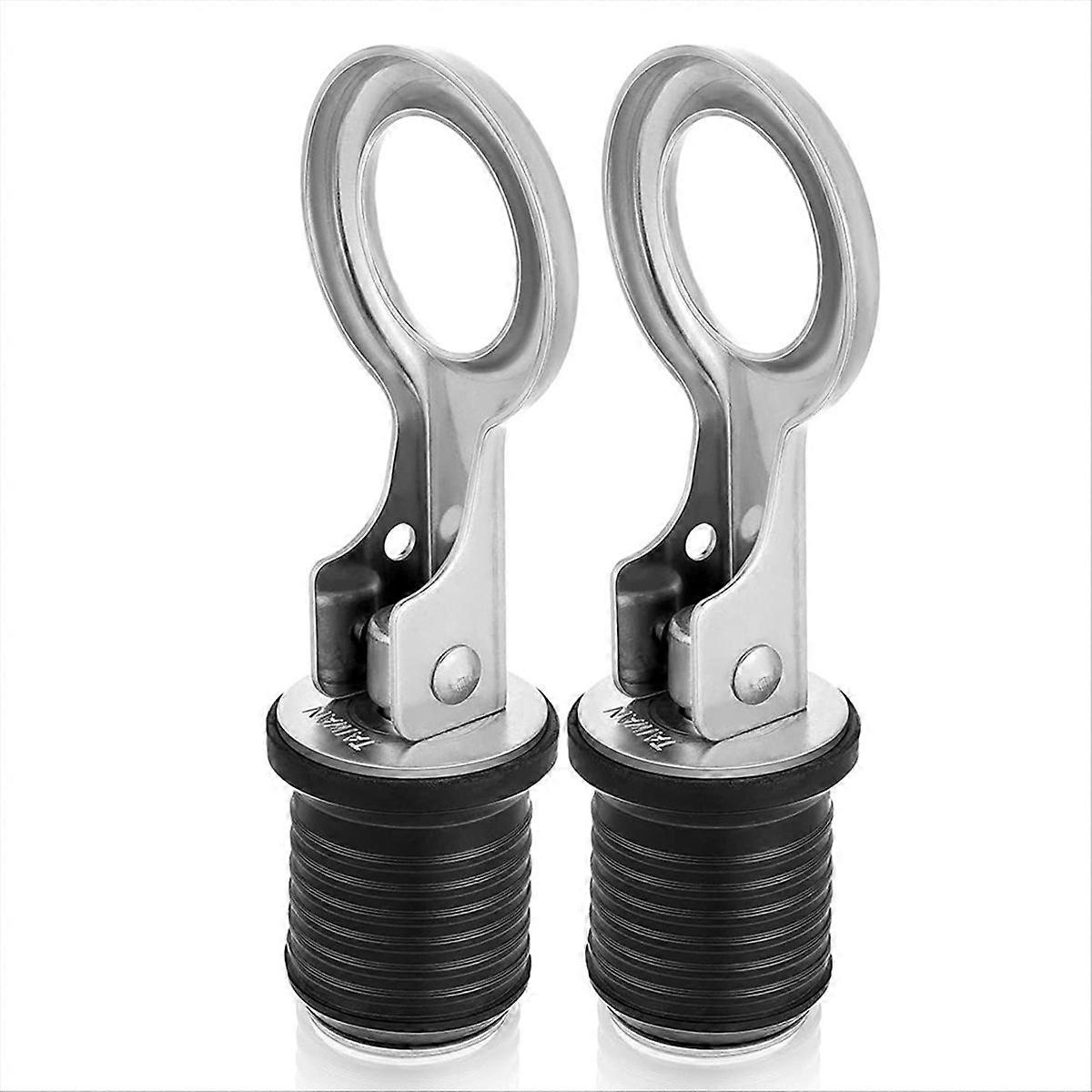 Set Mit 2 Druckgriff-ablassstopfen Für Boote, 2,5 Cm Durchmesser.