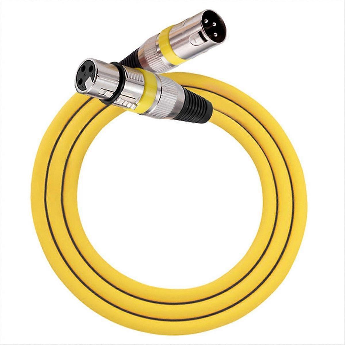 3-poliger Xlr-stecker/buchse Für Einbau Auf Xlr-buchse/stecker, Durchgangsloch-mikroverlängerungsadapter, Gelb