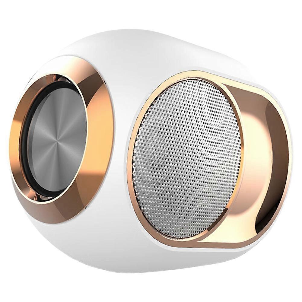 Tragbarer Kabelloser Tws-bluetooth-lautsprecher, Stereoklang, 3d-bass, Wasserdicht, Mit Freisprechfunktion, Musikplayer, Weiß
