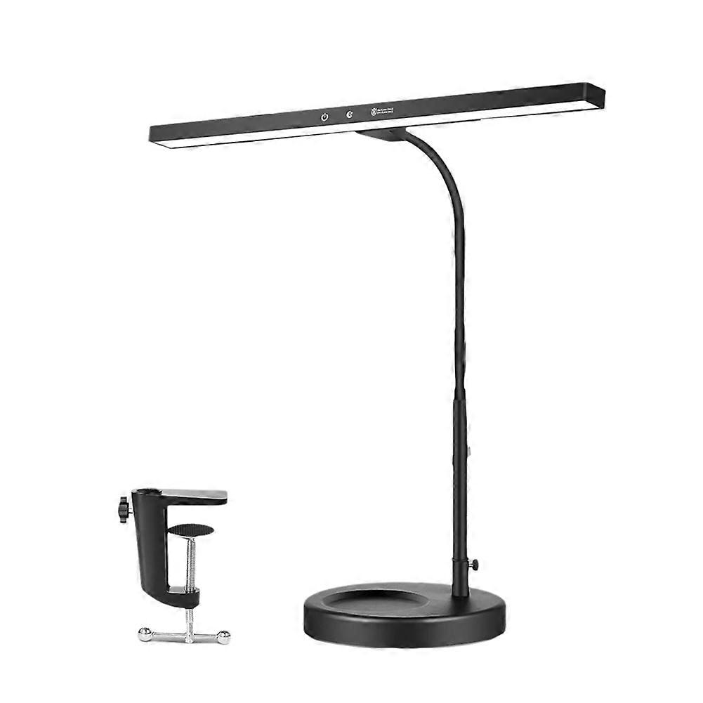Dimmbare Led-klavierleuchte, 2-in-1-klavierleuchte Mit Klemmfuß, Flexiblem Schwanenhals, 3 Farbmodi, Höhenverstellbar, Us-stecker