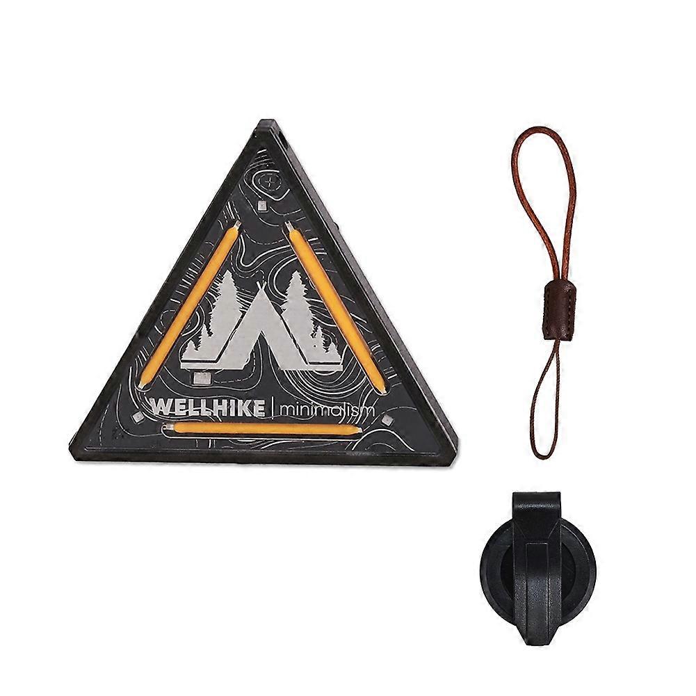 Dekorative Dreieckige Nachtlampe Für Camping, Mini-ausführung, Mit Warnsymbol Und Kleinem C-anhänger.