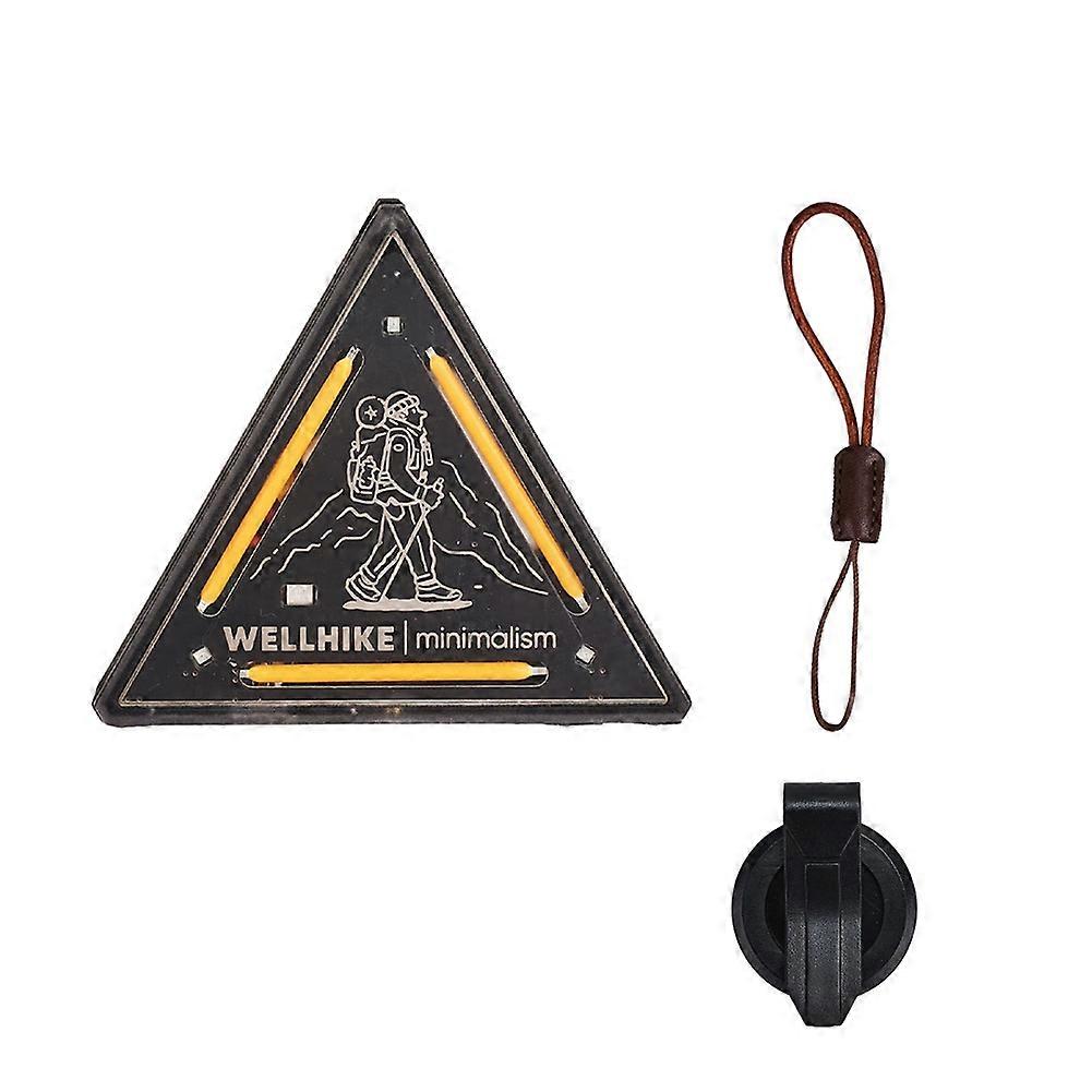 Dekorative Dreieckige Nachtlampe Für Camping, Mini-ausführung, Mit Warnsymbol Und Kleinem Anhänger.