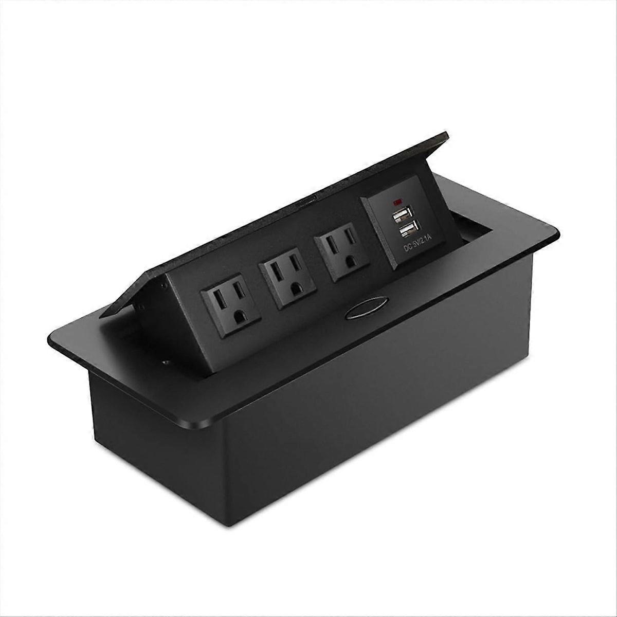 Unterputz-steckdosenleiste – 125 V, 15 A Multifunktions-tischsteckdose Aus Aluminiumlegierung