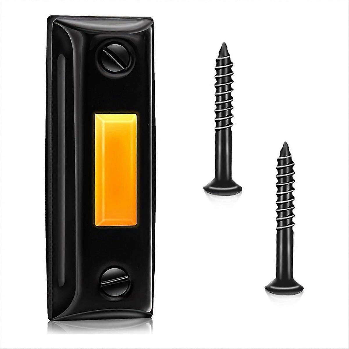 Türklingel Aus Metall, Wandmontierter Türklingelknopf Aus Metall, Kabelgebundene, Led-beleuchtete Türklingel, Türklingel