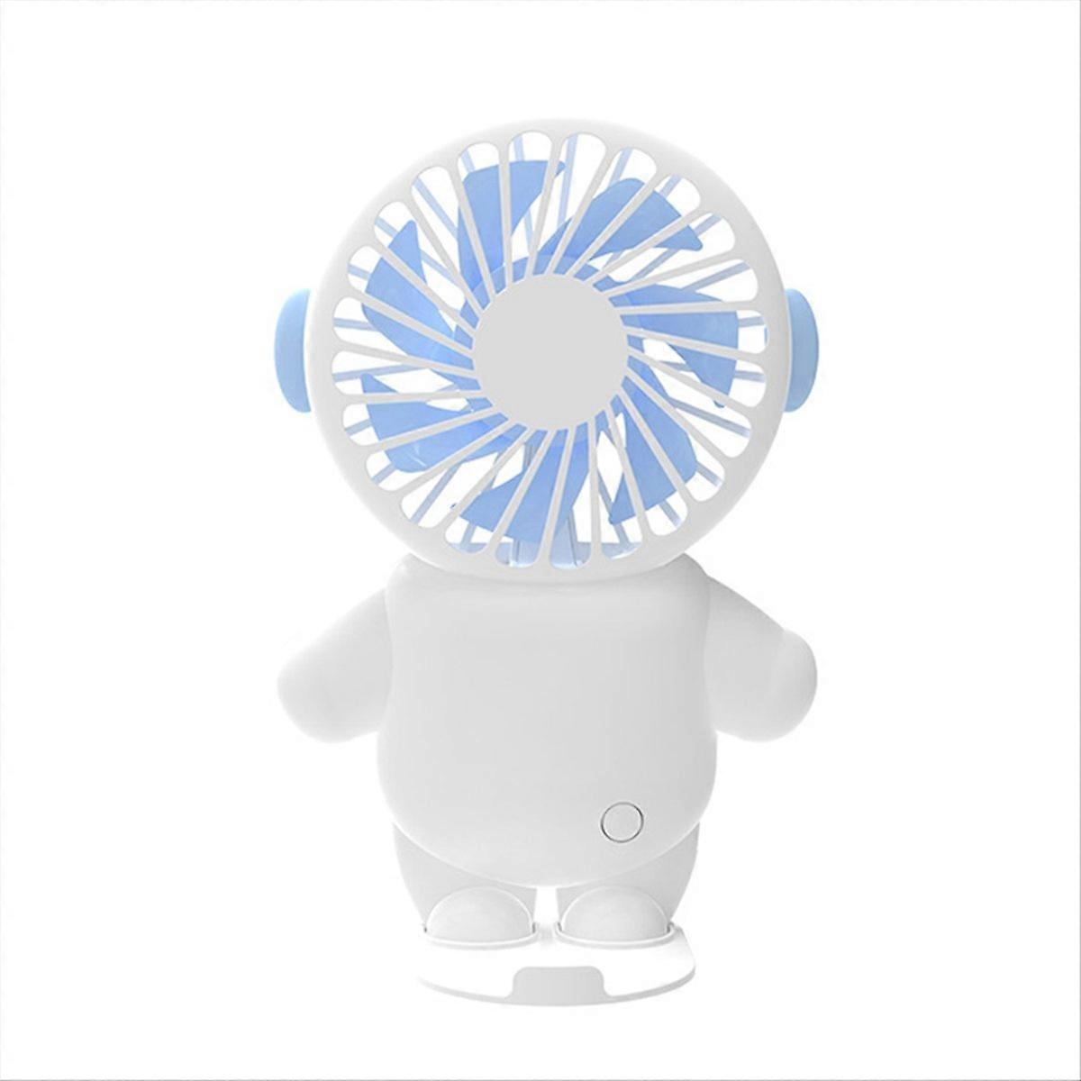 Kleiner, Tragbarer Blauer Astronautenventilator, Wiederaufladbar Über Usb Mit Ladegerät, Ideal Für Studenten Und Büroangestellte.