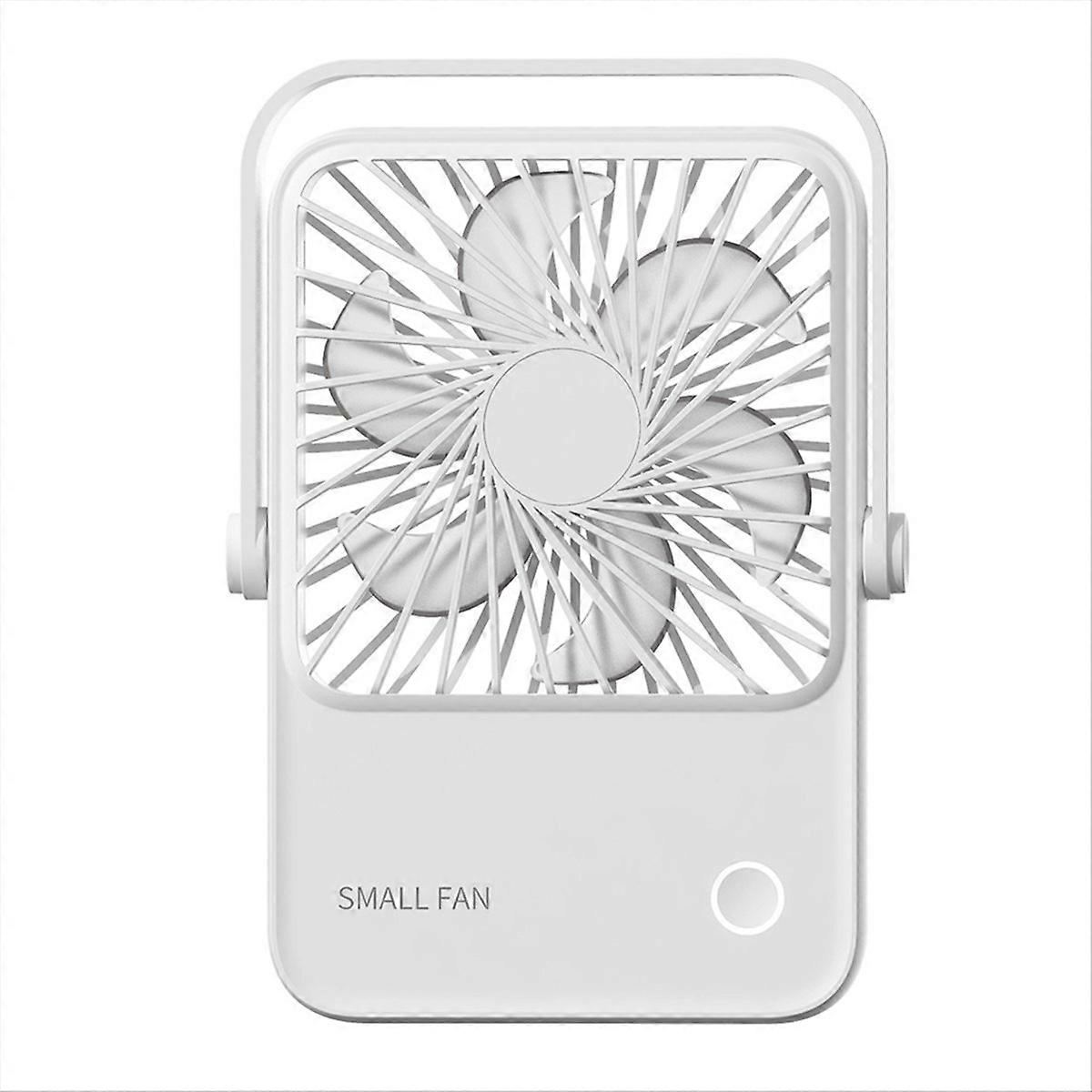 Schlanker, Faltbarer Tischventilator, Kleiner Elektrischer Ventilator Zum Aufhängen Und Aufstellen, Mini-tischventilator In Weiß