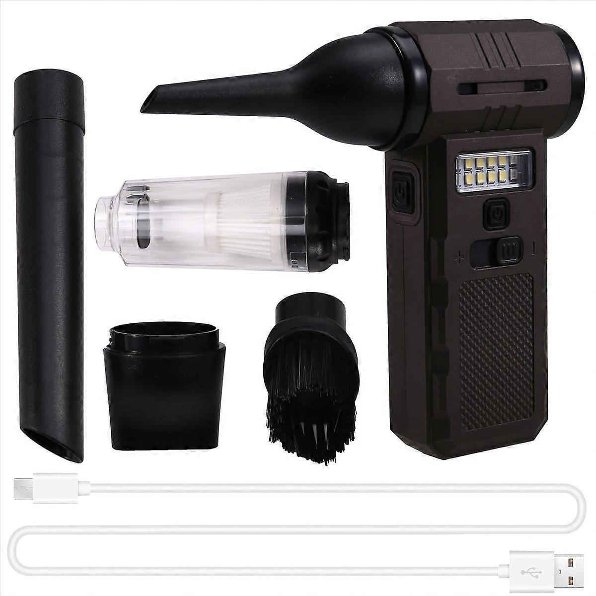 Tragbarer Ventilator Mit Licht, 130.000 U/min, Stufenlos Einstellbare Drehzahl, Staubsauger, Staubbläser, Bürstenloser Motor