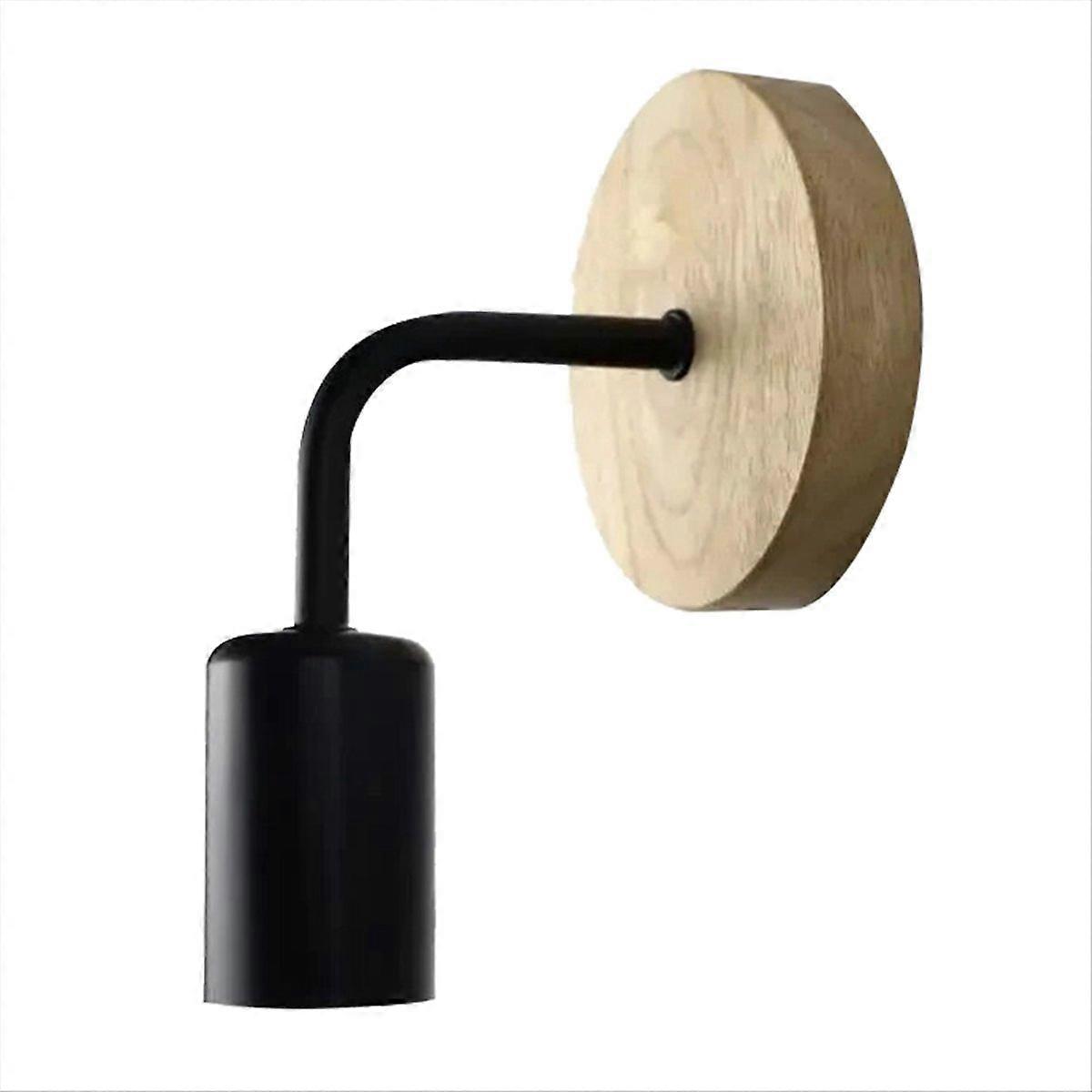 Wandleuchte Aus Holz Im Vintage-stil, E27-fassung, Retro-lampe