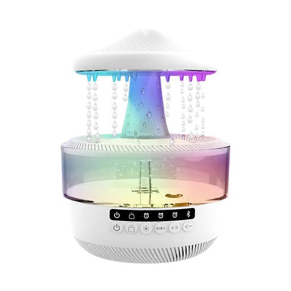 Rain Cloud 350ml Luftbefeuchter Mit Ätherischem Öl-diffusor, Bluetooth-lautsprecher Und Nachtlicht (eu-stecker).