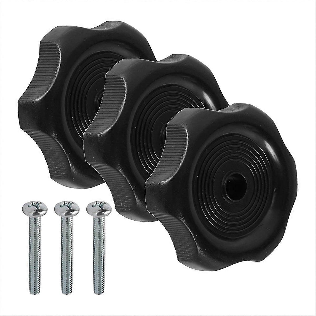 Set Mit 3 Schwarzen 2,5 Cm (1 Zoll) Knöpfen Für Wohnmobilfenster Und -lüftungen, Innenausstattung, Ersatzknopf Für Anhängerfenster, Wohnmobilfenster-verriegelungsknopf